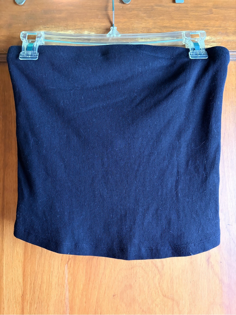 a new day Black Ribbed Tube Top